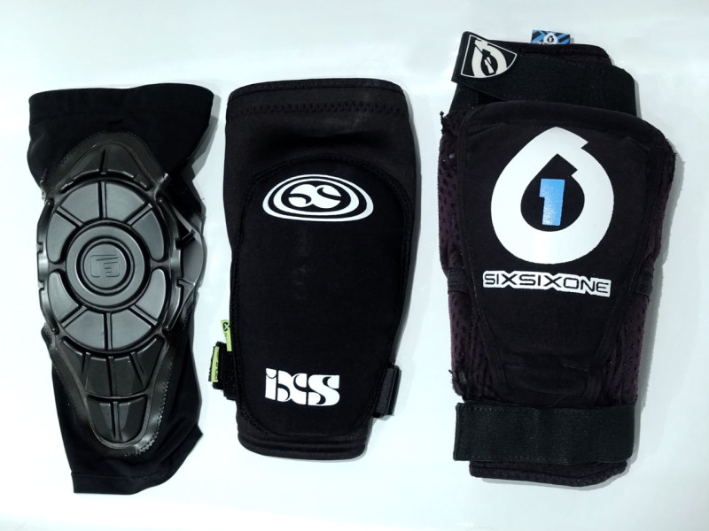 Porównwnanie rozmiarów ochraniaczy G-Form Knee Pad, IXS Flow, 661 Strait