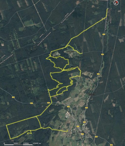 Polskie singletracki 2017-2018: Ruszów mapa tras 2018