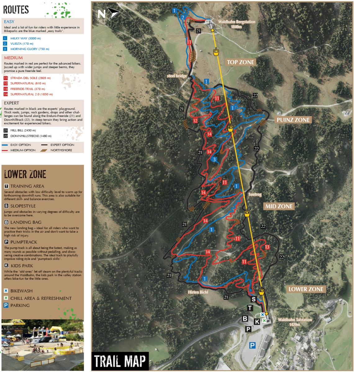 Serfaus-Fiss-Ladis Bikepark Map